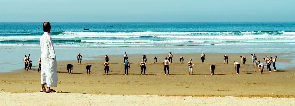beginner surf lessons blue waves morocco